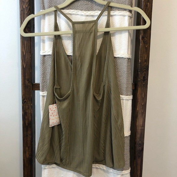 NWT olive green free people easy tank - Picture 2 of 5